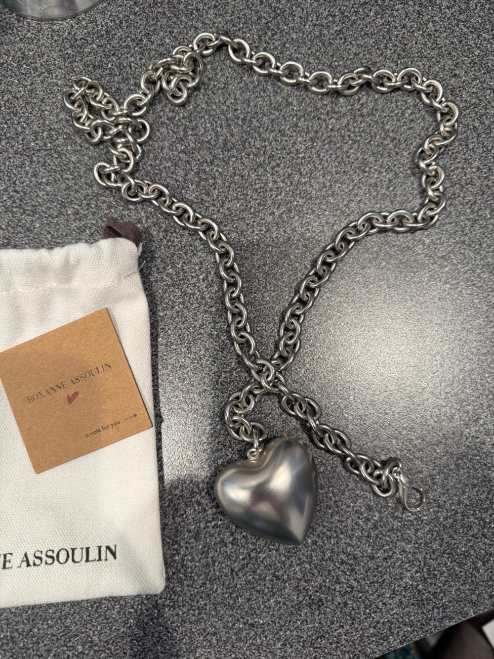 Roxanne Assoulin The Puffy Heart Necklace in Silver